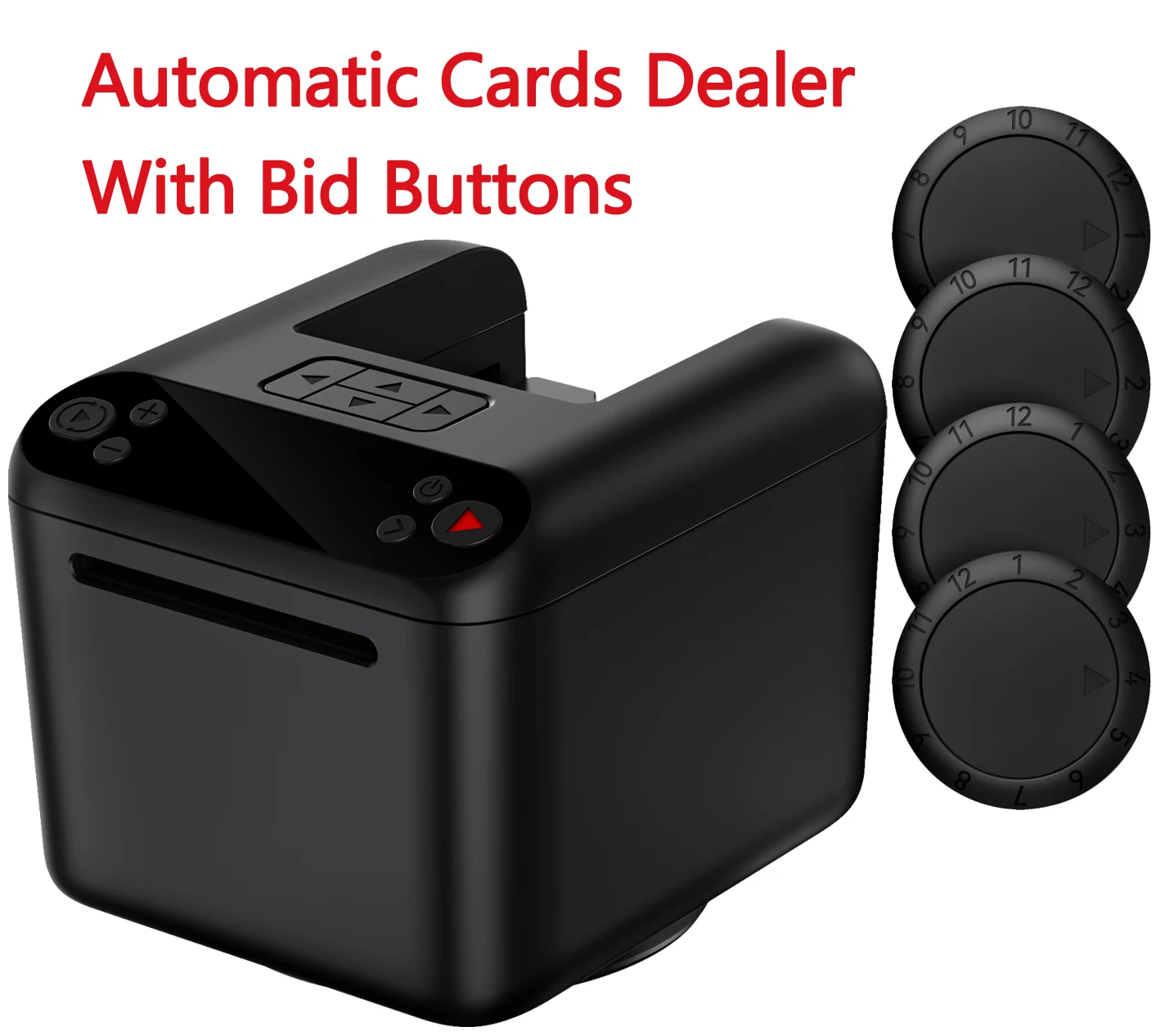 Automatic Card Dealer With Bid Buttons Card Shuffler Poker Playing Cards OLED Display Electric Card Dealer Birthday Party