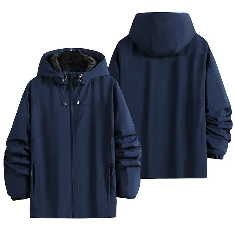 Men's Tactical Waterproof Jacket Upgraded Windproof Assault Suit Lightweight Hooded Raincoat Quick Dry Hiking Riding Outdoor