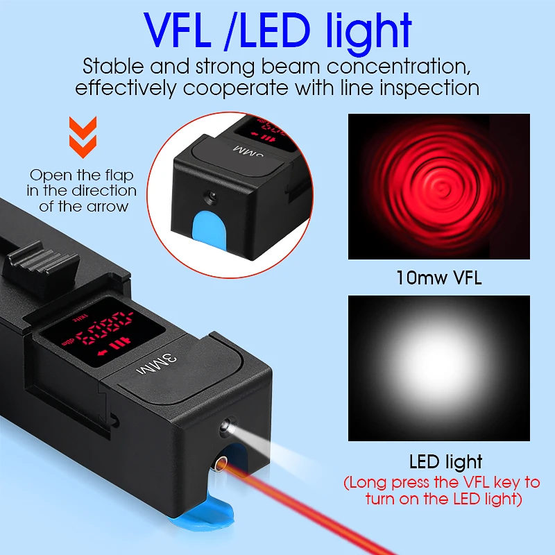 AUA-35/40 معرف الألياف الضوئية وكاشف معرف الألياف الضوئية 10 ميجاوات VFL + LED