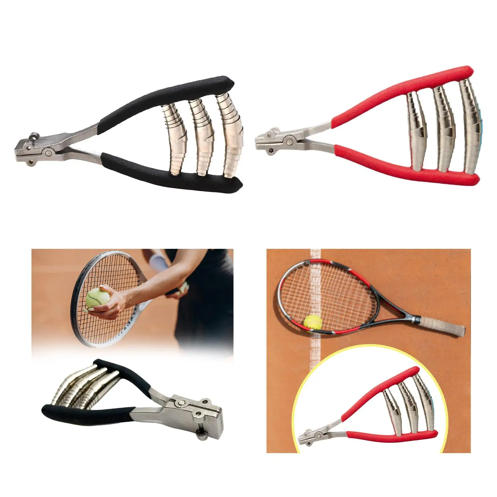 Sports Starting Clamp Anti Slip Badminton Racket 3 Spring Starter Clamp Clamping Tool Badminton Starting Stringing Clamp