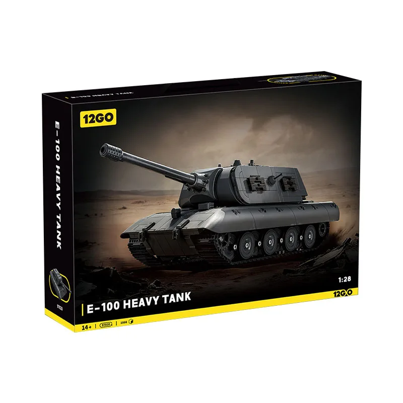 

IN STOCK 97020 Ww2 Military E100 Heavy Tank Maus Turret Version Building Blocks Bricks Model Toys for Boys Christmas Gift Set