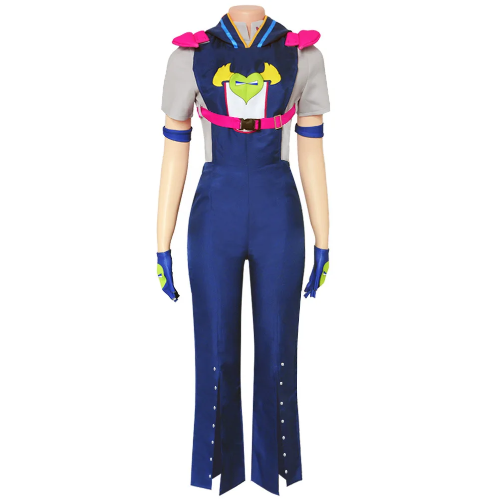 Anime JoJo's Bizarre Adventure Jodio Joestar Cosplay Costumes Men Women Uniforms Short Sleeve Jumpsuit Suit Halloween Outfit