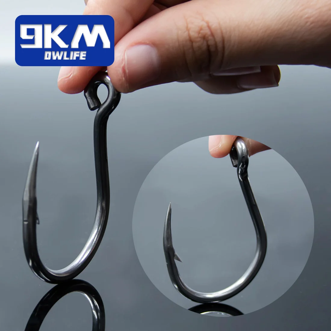 9KM Fishing Hook Saltwater 15~30Pcs Stainless Steel Heavy Duty Fishing Assist Hooks Big Carp Live Bait Jigging Hook Barbed Hook