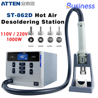 ATTEN ST-862D Hot Air Gun Soldering Station Lead-free Intelligent Digital Display 1000W Rework Station For Phone PCB Chip Repair