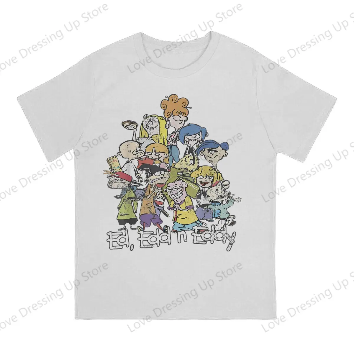 Group Shot Logo Pure cotton printing men's Tshirt Short Sleeve Tshirts Ed Edd n Eddy The Mis-Edventures Hipster Hot Sale Tops