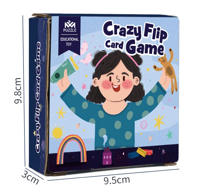 Educational Logic Thinking Toy Crazy Flip Card Cognition Game Reaction Brain Training Children-Parent Interactive Table Game