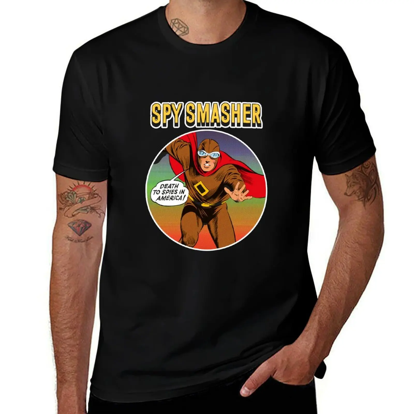 

Spy Smasher focus T-Shirt cotton t shirt man t shirts for man pack white