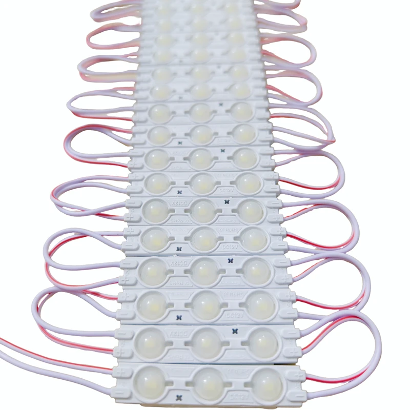 200Pcs Cool White Module 12V 2835 SMD 3 LEDs Light Advertisement Design Sign Backlight 1.5W 60*11mm Shop Banner Waterproof IP65