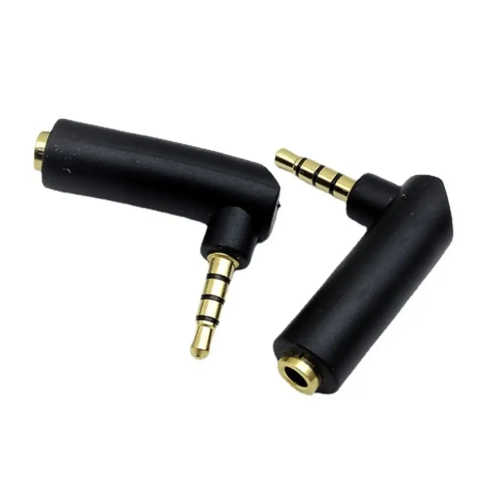 Male to Female Gold-plated Connector 3.5mm 3/4Pole L Shape Jack Adapter Connector Headphone Adapter Converter image 4