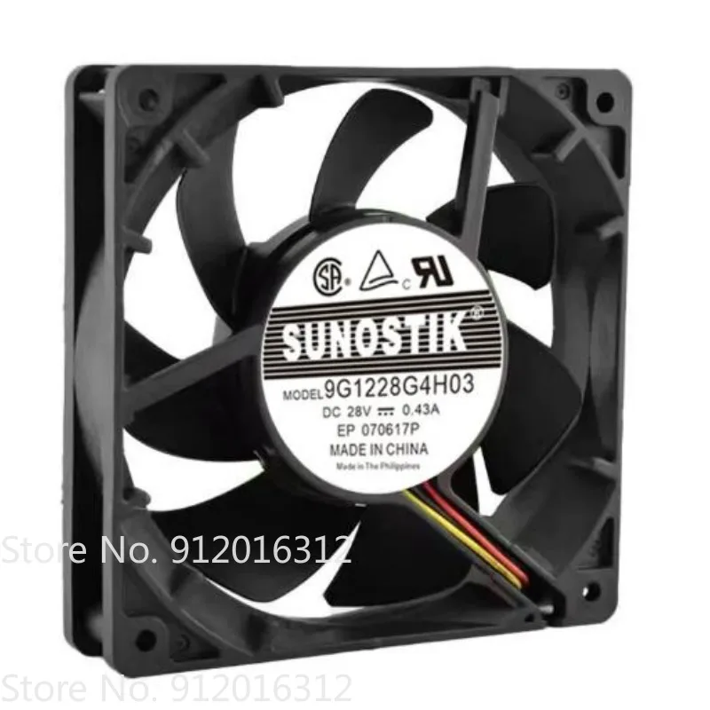 New Cooler Fan for SUNOSTIK 12025 9G1228G4H03 28V 0.43A 12CM Cooling Fan 120 * 120 * 25MM