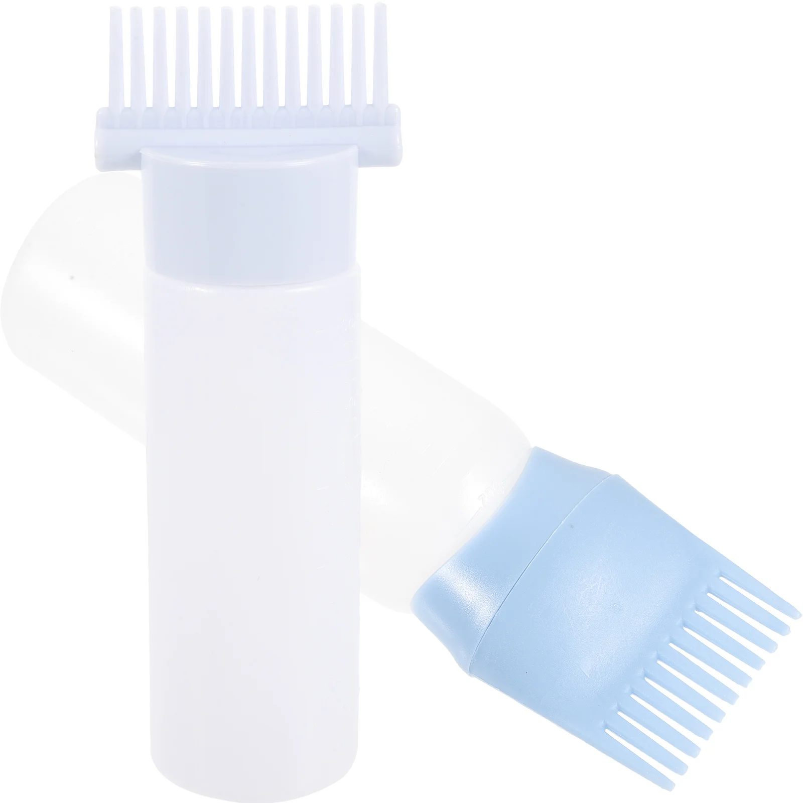 อุปกรณ์ทาสีผมแบบขวดพร้อมหวี 2 ชิ้น สำหรับย้อมผม วัสดุ PP น้ำหนักเบา ใช้ในบ้านหรือร้านเสริมสวย สำหรับทาออยล์บำรุงหนังศีรษะ ทนทานต่อการใช้งาน