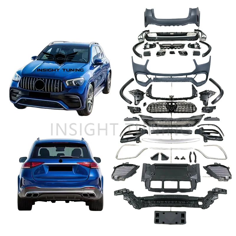 Tuning GLE To GLE63 Facelift Body Kit 2021 For Mercedes Benz GLE W167 Up AMG Bodykit