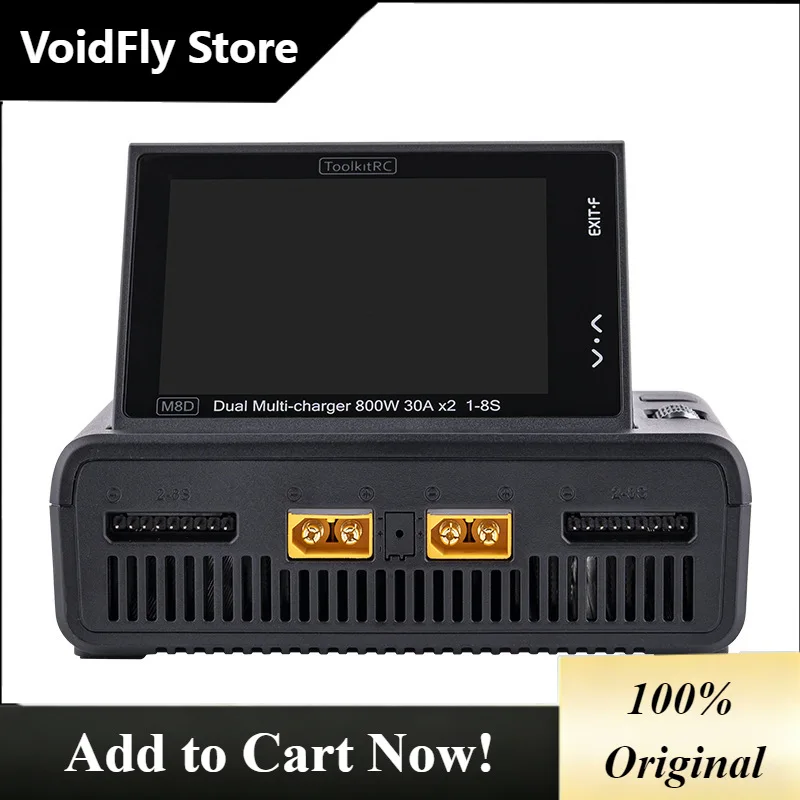 VoidFly M8D Dual Channel Balance Charger For Drone With Touch Screen High Power Input RC Models By ToolkitRC