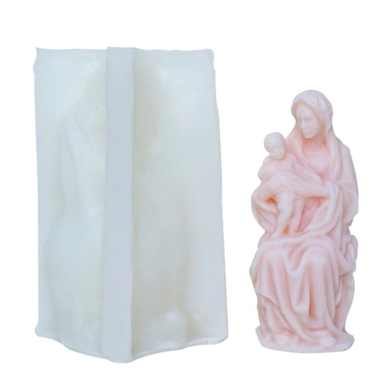 Silicone Mold, Mother Holding Baby Epoxy Gypsum Mould Home Decors for DIY Handcrafts Resin Plaster Home Decor Dropship