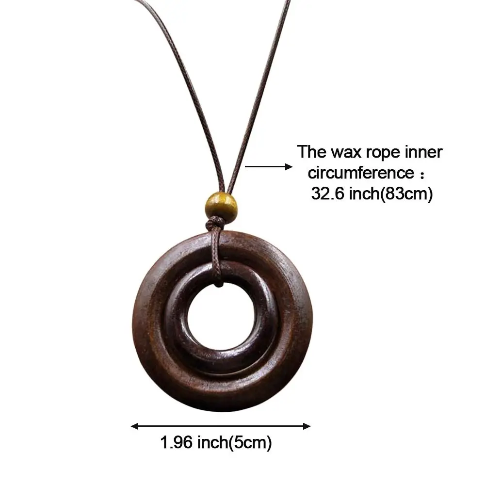 Деревянные подарки винтажный кожаный шнурок женские ювелирные изделия Аксессуары для шеи ожерелье-цепочка на свитер кулон на одежду ожерелье на свитер
