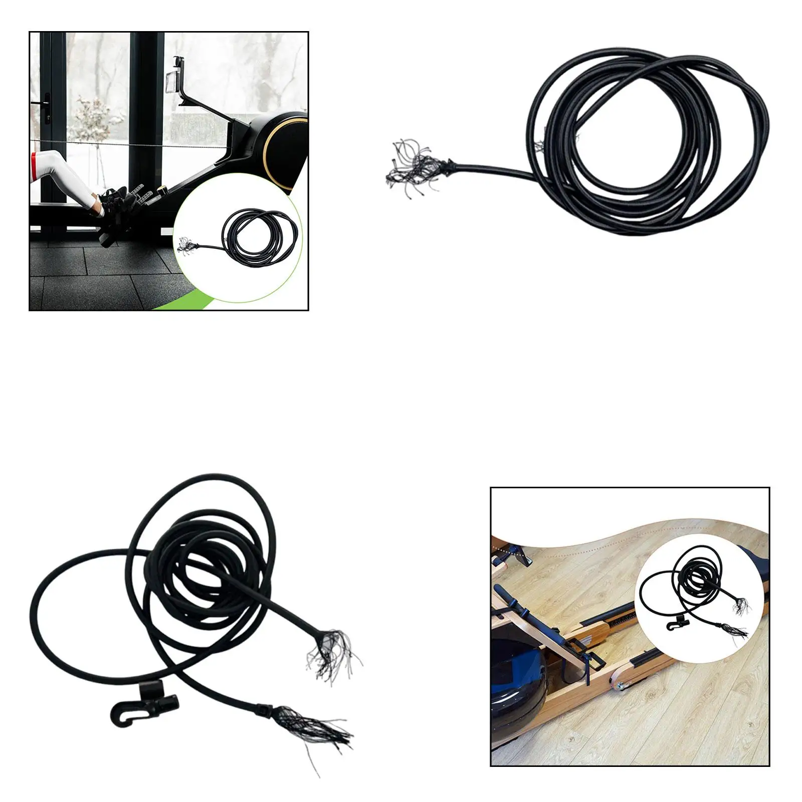 Rowing Machine Pull Belt Elastic Resistance Cord Durable Latex Fitness Accessory for Home Gym Training