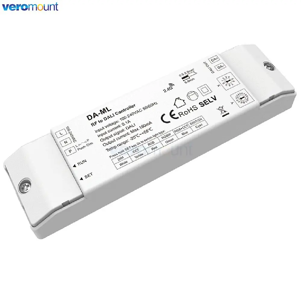 Skydance WiFi ZigBee RF DALI Dimmer Tuya Smart APP Control RGB/RGBW/CCT color LED Strip Light DA-ML/DA-ML(WT)/DA-ML(WZ) RF 2.4G