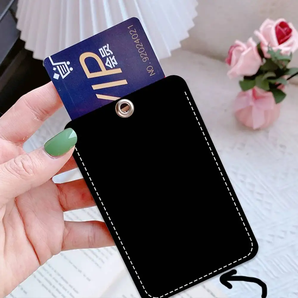 Solid Color Access & Meal Card Holder Keychain Credit ID Bank Card Protective Case Keychain Pendant Fashion