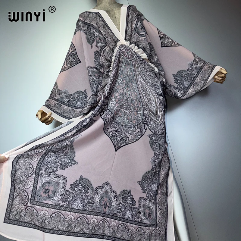 WINYI V-neck Sexy Dress Arabic - Cover Up Kaftan ulasan dan harga