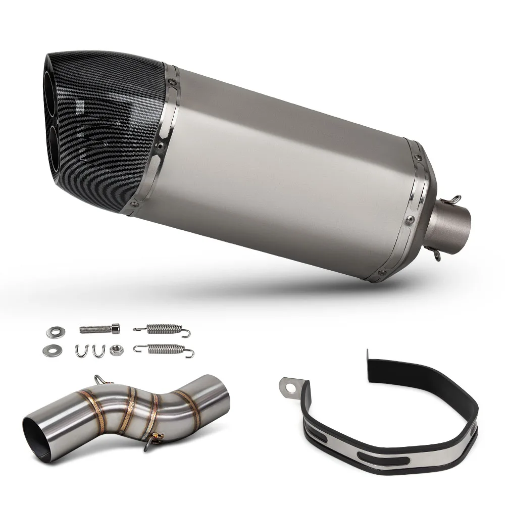 

STLFFor Benelli TRK502X TRK552X TRK 552X 502X Motorcycle Slip on Line Exhaust Giant Shield Muffler Connect Adapter Middle Link P