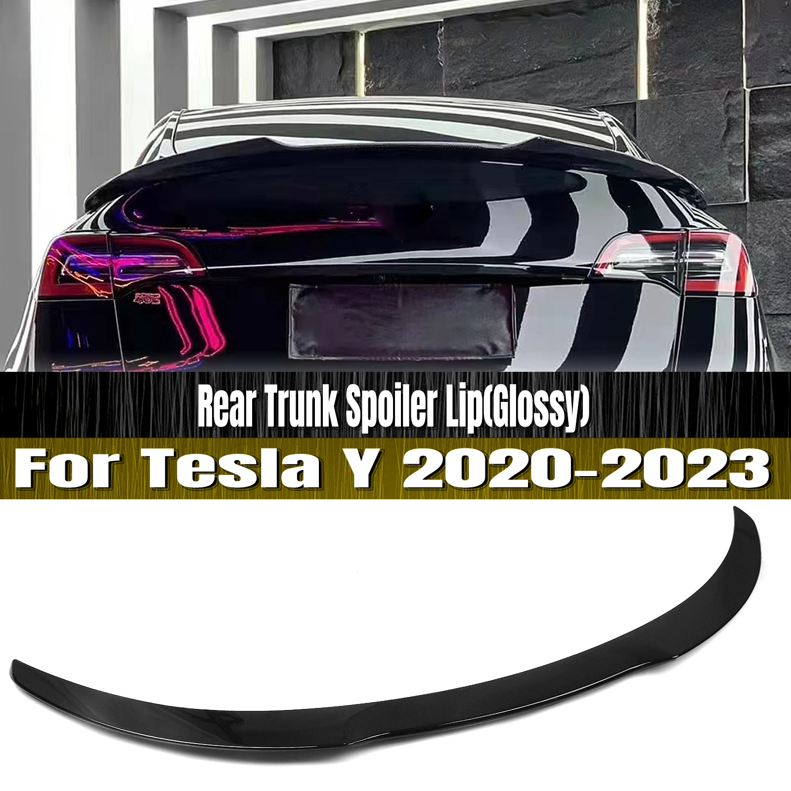 Car Rear Wing Duckbill Flap Lip Trunk Trim Guard Flap Auto Accessories For Tesla Model Y 2020 2021 2022 2023