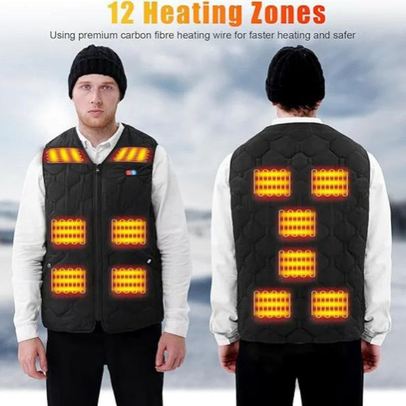 

Трансграничный умный жилет с подогревом и контролем температуры — зимний теплый жилет унисекс/куртка