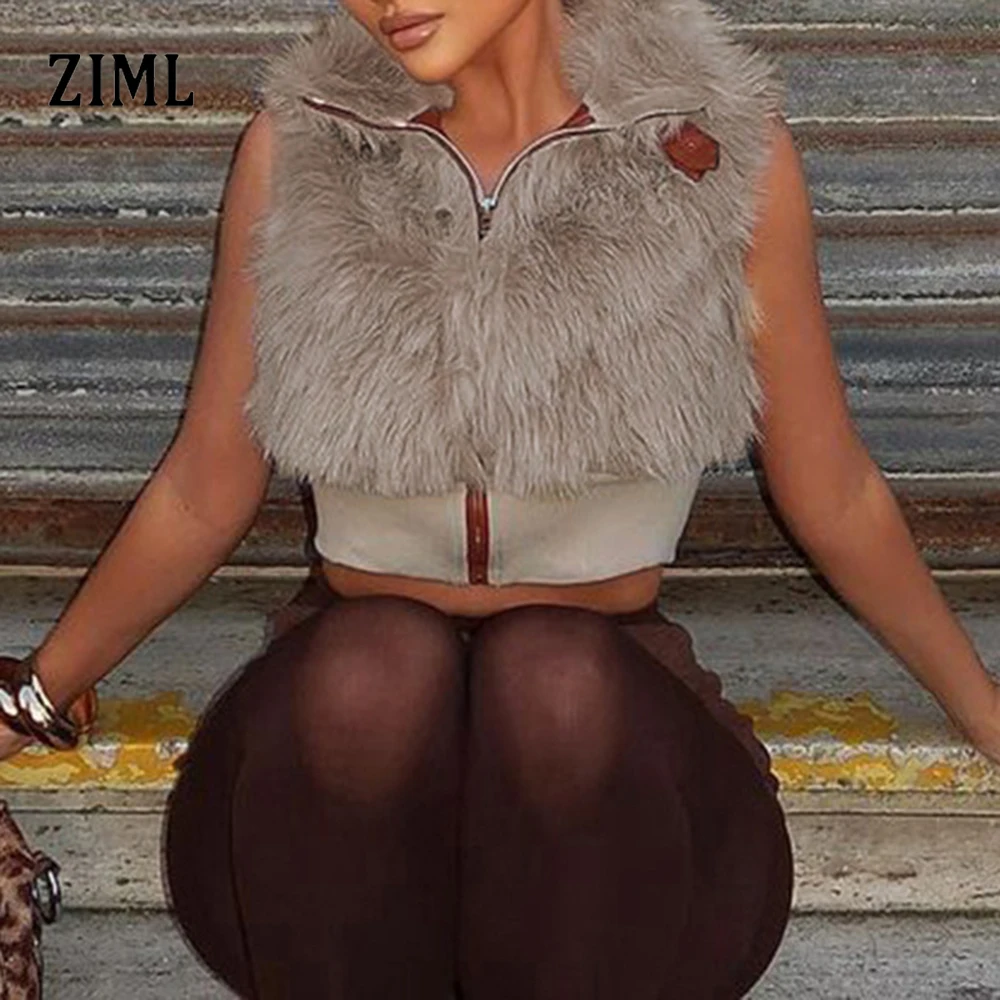 

ZIML дизайнерские утягивающие однотонные куртки для женщин без рукавов с лацканами, осенняя темпераментная вечерние теплая куртка, женская модная стильная новинка