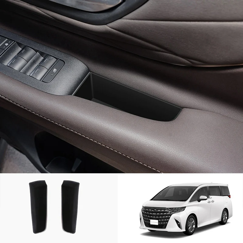

For Toyota Alphard/Vellfire 40 Series 2023+ Car Front Door Inner Armrest Silicone Storage Box Interior Spare Parts Accessories
