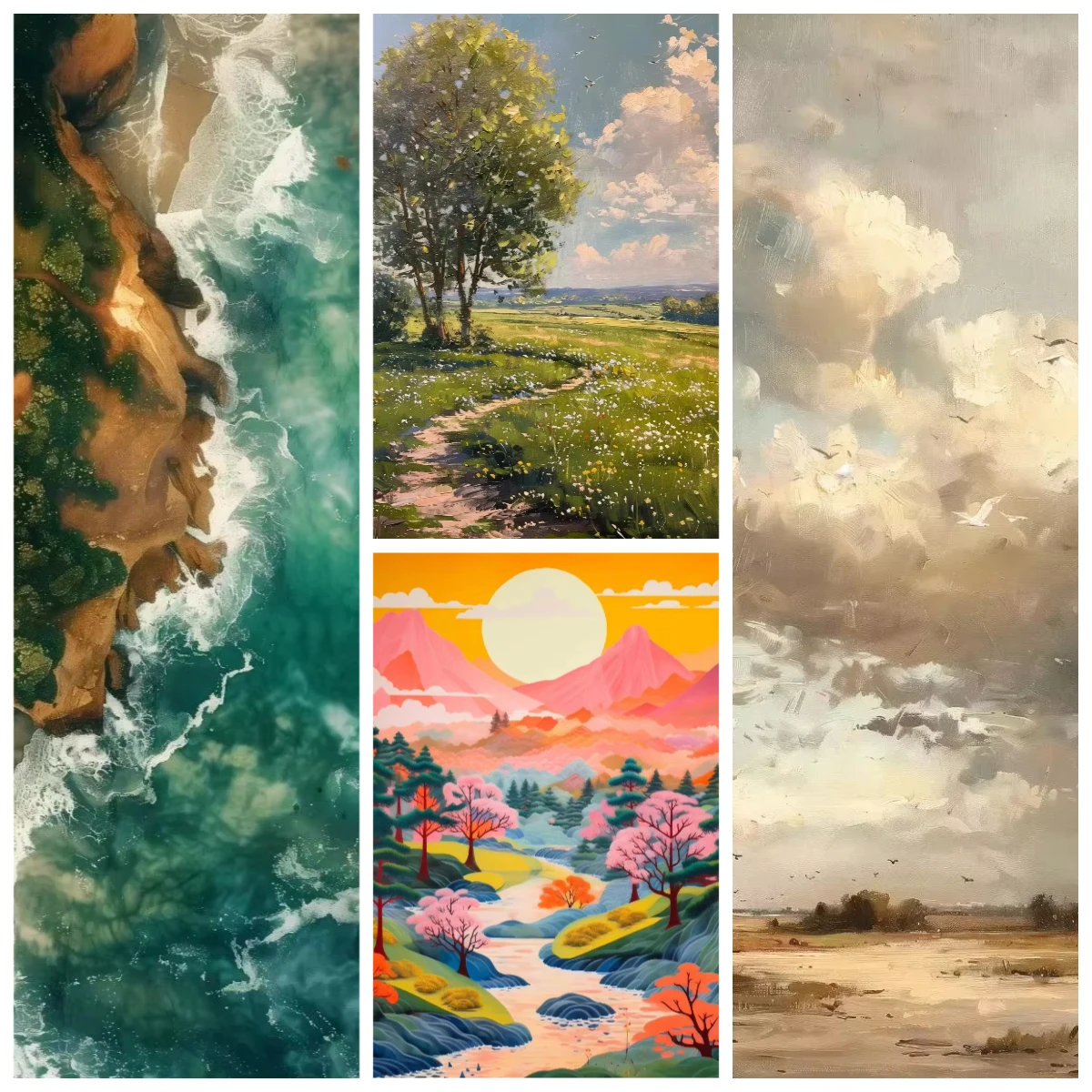 500/1000 Pcs for Adults Jigsaw Puzzle Natural Scenery Theme Challenging Large-Scale Brain Teaser with Complex Patterns