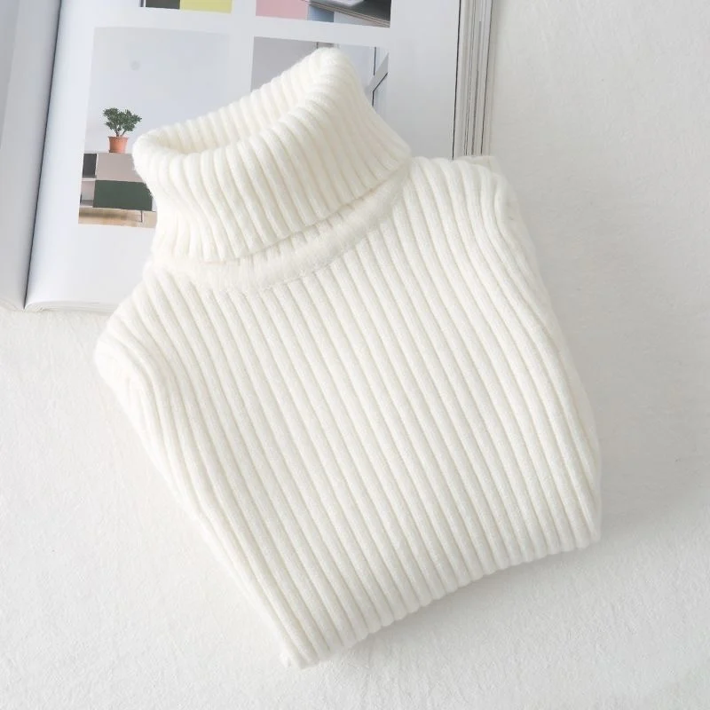 

New Girls Sweater Pullovers Winter Boys Warm Sweaters Tops 2-11 Years Baby Bottoming Shirt Kids Clothes