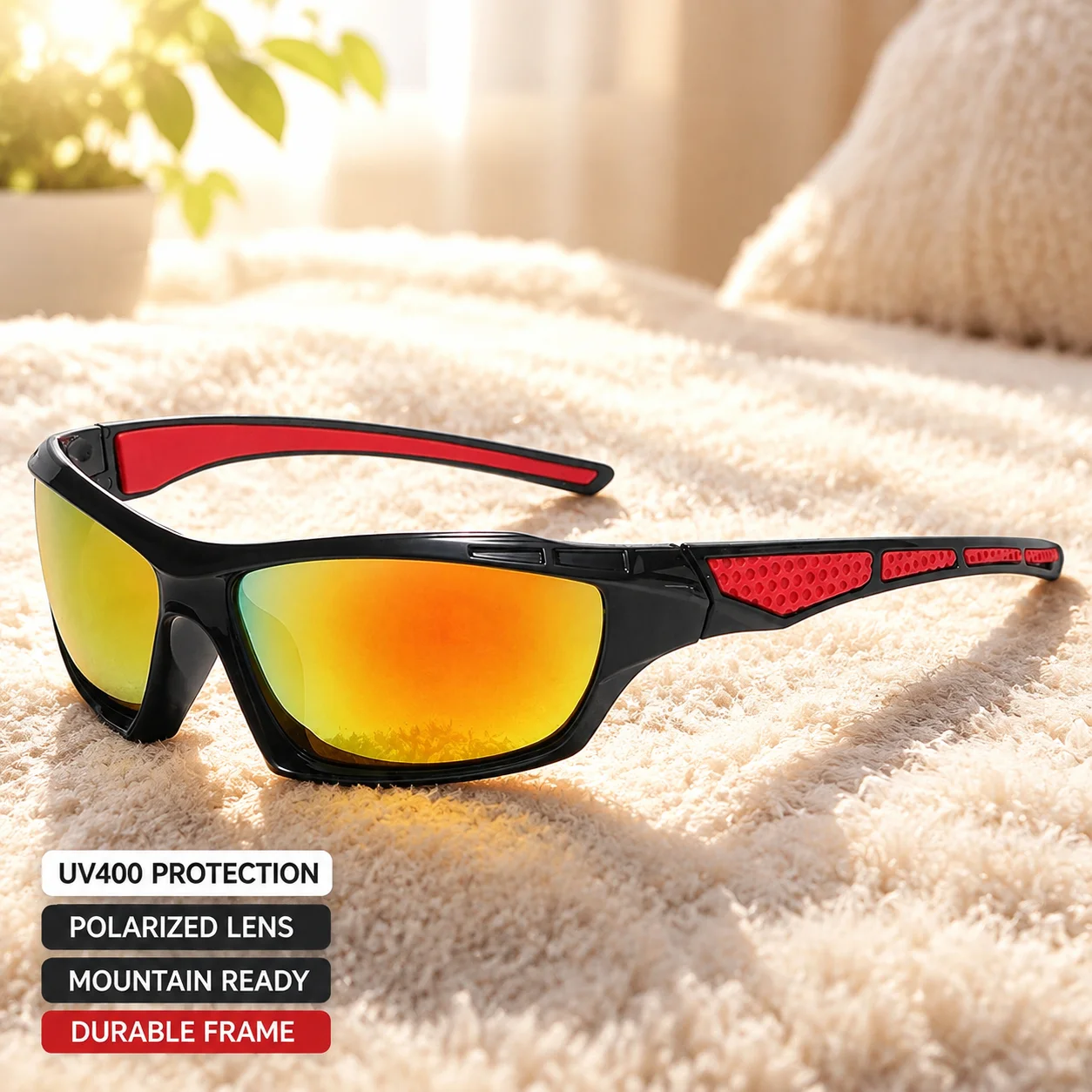 Hand-Polished Acetate Frame Sunglasses Featuring Sunglass UV400 Polarized Lens for Women and Men Classic Lightweight Design