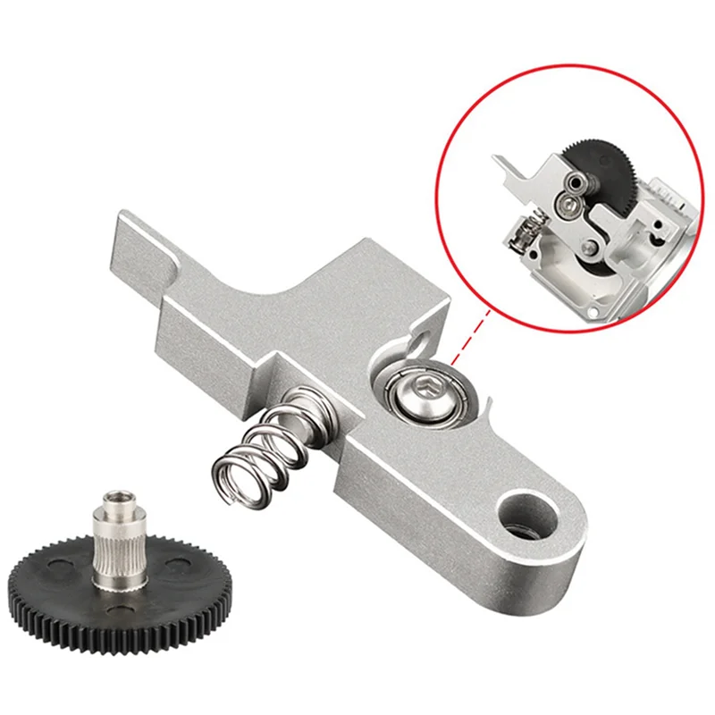 

2X для артиллерийского Sidewinder X1, шестерня экструдера с 66 зубьями из нержавеющей стали и пластика для подачи аэроэкструдера