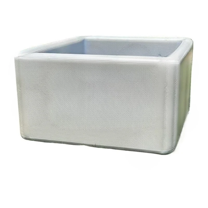 2*2*1m PVC Folding Swimming Pool Thickened Brushed Cloth Compression Explosion-Proof Home Outdoor Use for Four Seasons Ice