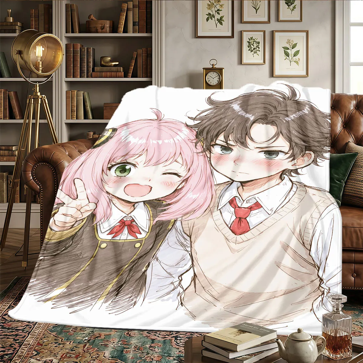 SPY FAMILY Patterns Home Blanket High quality All Seasons for Beds Bedrooms Naps Warmth and Comfort Ideal Gift -HE40