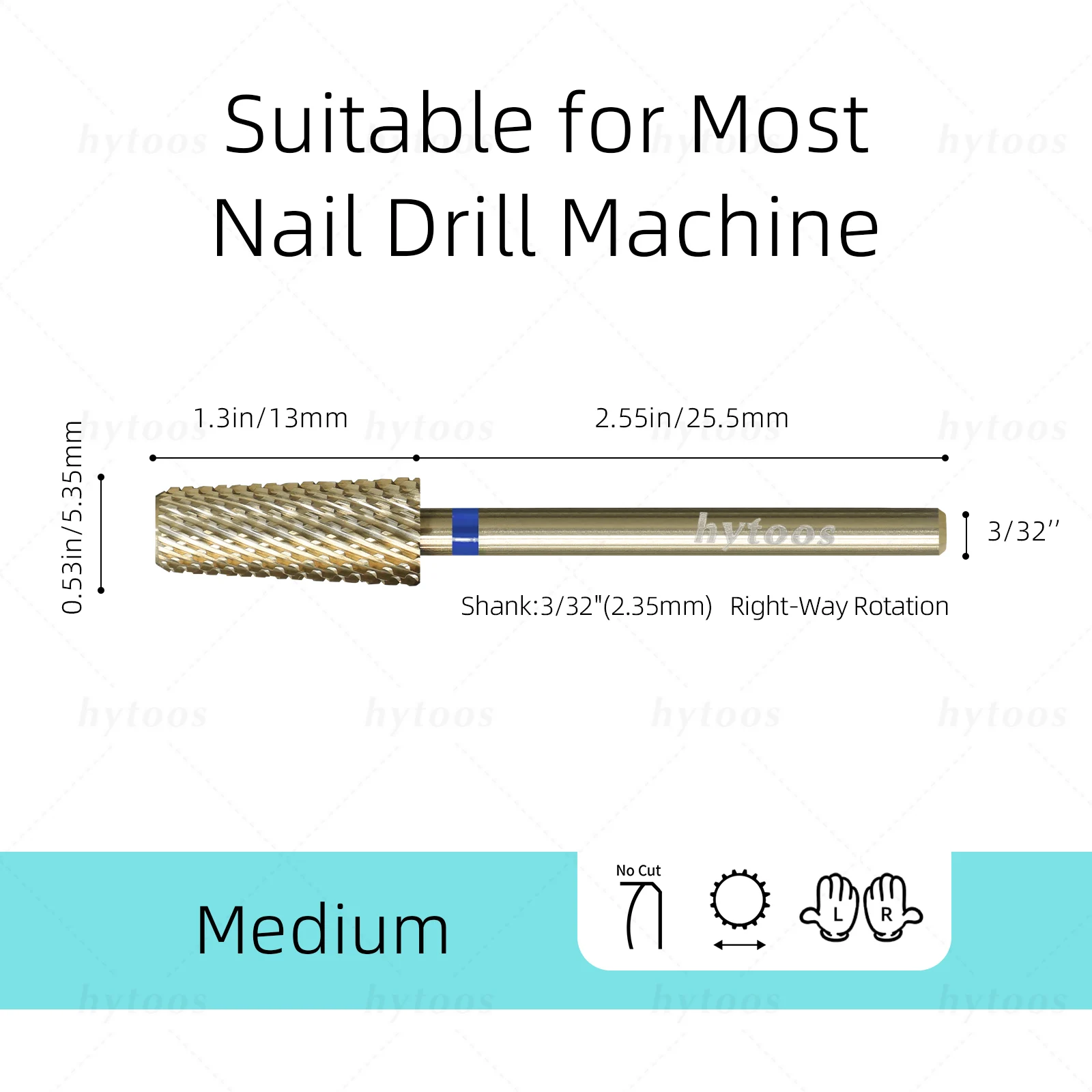 HYTOOS سلامة الشطب مدبب مسمار لقمة ثقب برو كربيد مدبب مسمار بت ل هلام إزالة طلاء الأظافر ملف التدريبات اكسسوارات أداة #4
