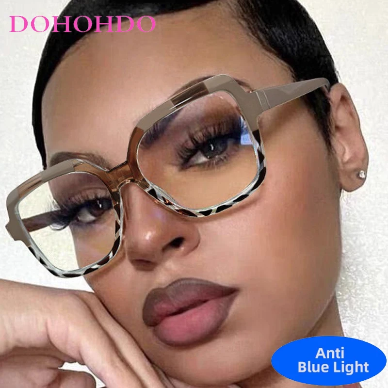 

DOHOHDO 2025 New Fashion Square Glasses For Women Classic Blue Light Blocking Men Daily Life Stylish Brand Designer Eyewear Lady