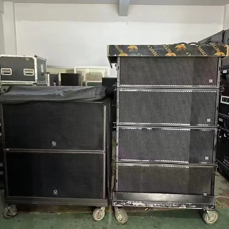 

TD24+12 Linear Array Sound System TA-L12 Dual 12" Line Array with Kine Dual 18" Subwoofers Original Unrepaired B&C Units