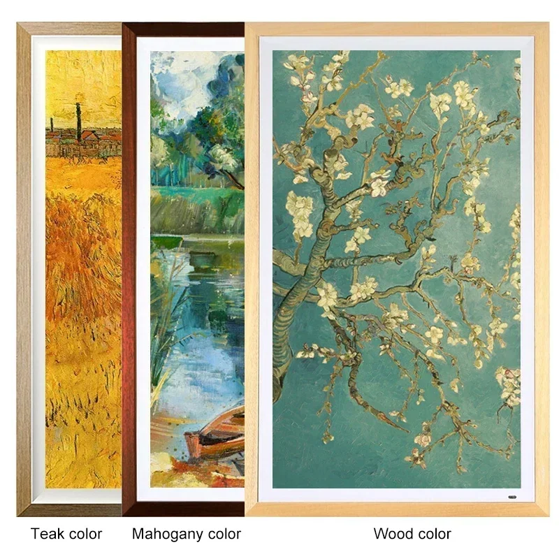 Cadre photo numérique intelligent de haute qualité 32 pouces en bois nuageux BOE igallery anti-reflet Frameo, pour musée d'art numérique, avec Wi-Fi