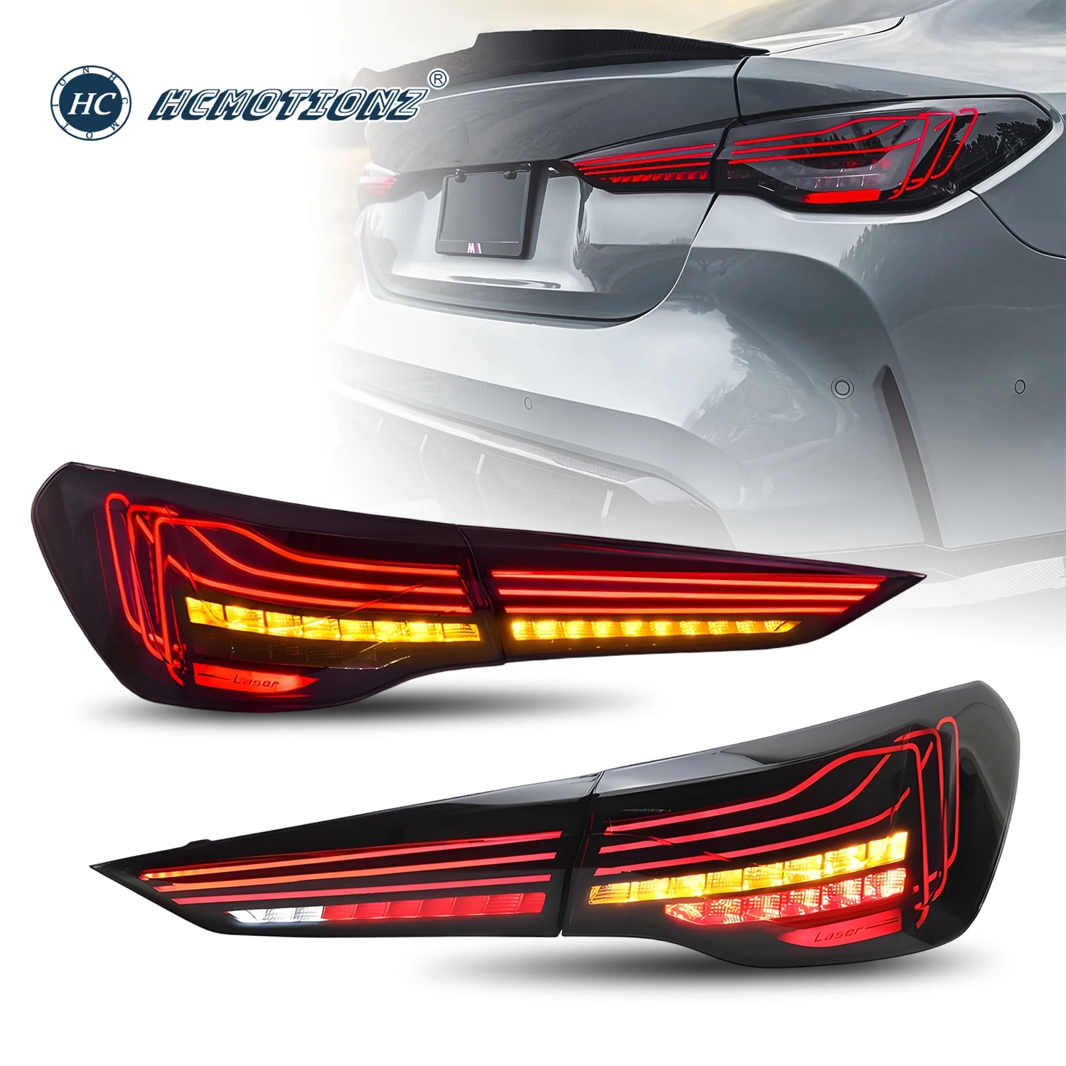 

Светодиодные задние фонари для BMW серии 4 2020-2025 G22 G82 M4 G20, G29 420i CLS, дизайн, анимация, задние фонари в сборе