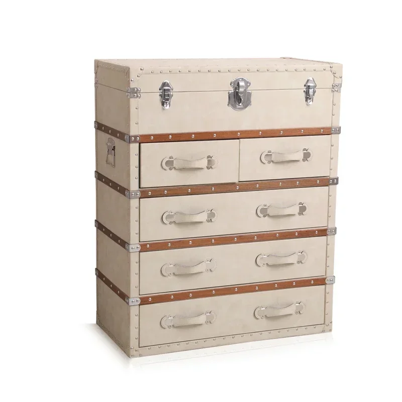 

American luxury storage solid wood drawers 5 cupboards