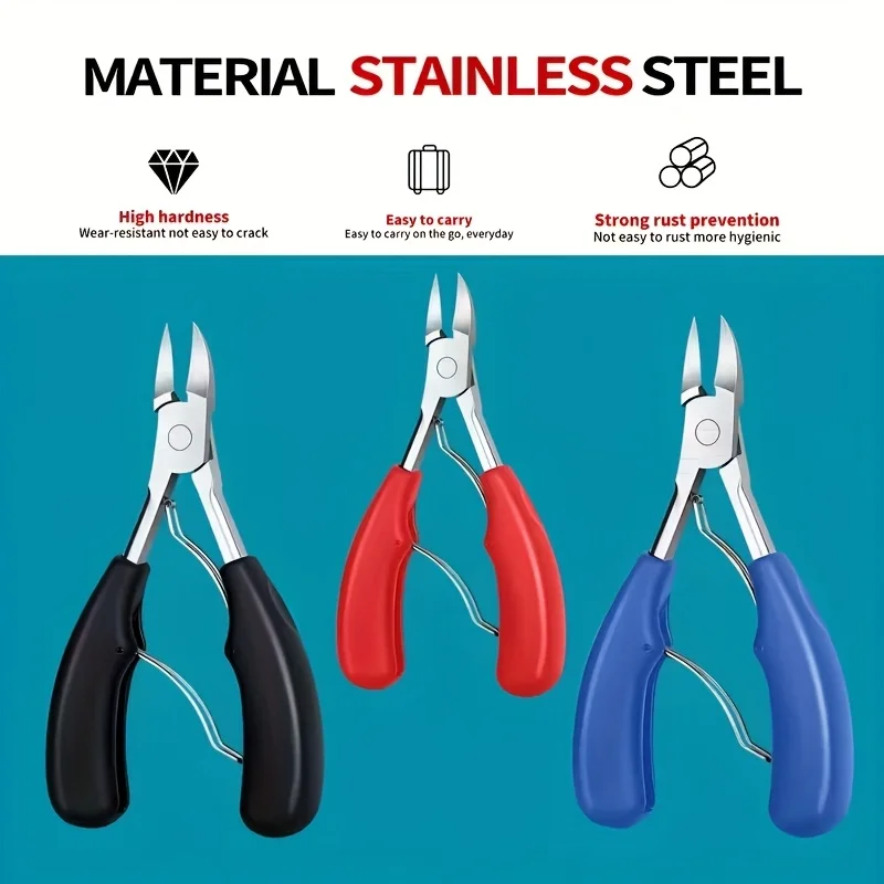 Professional stainless steel nail clipper, suitable for thick toenails and internal toenails - sharp curved blade, nail care