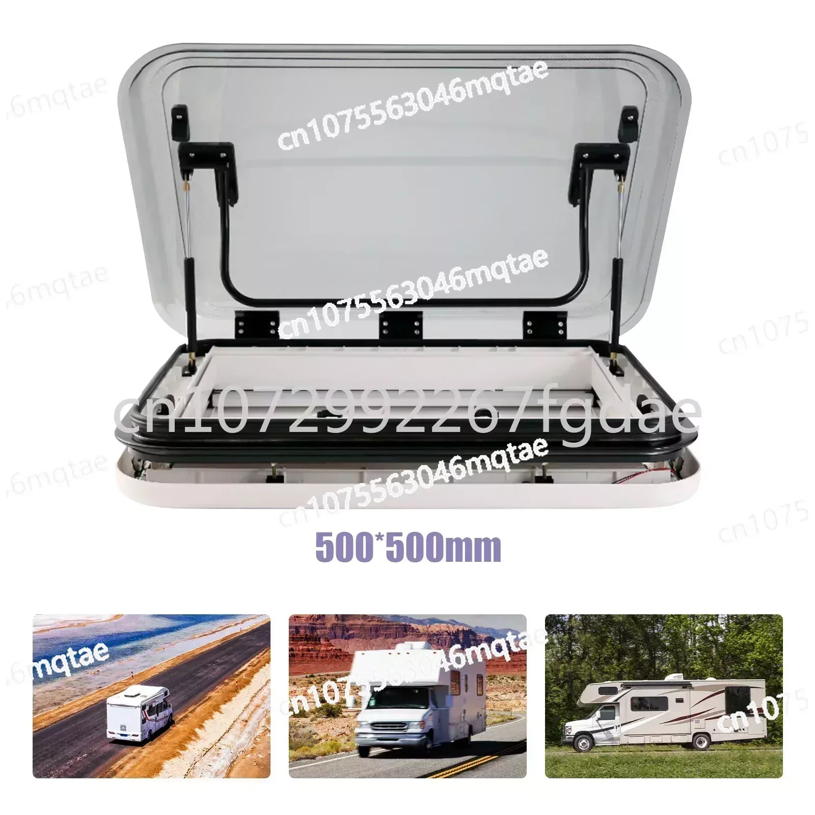 Home Large Caravan RV Skylight Roof Vent Hatch 3-Size with LED Light 500/700/800 X 500mm Cut Out for Camper Motorhome
