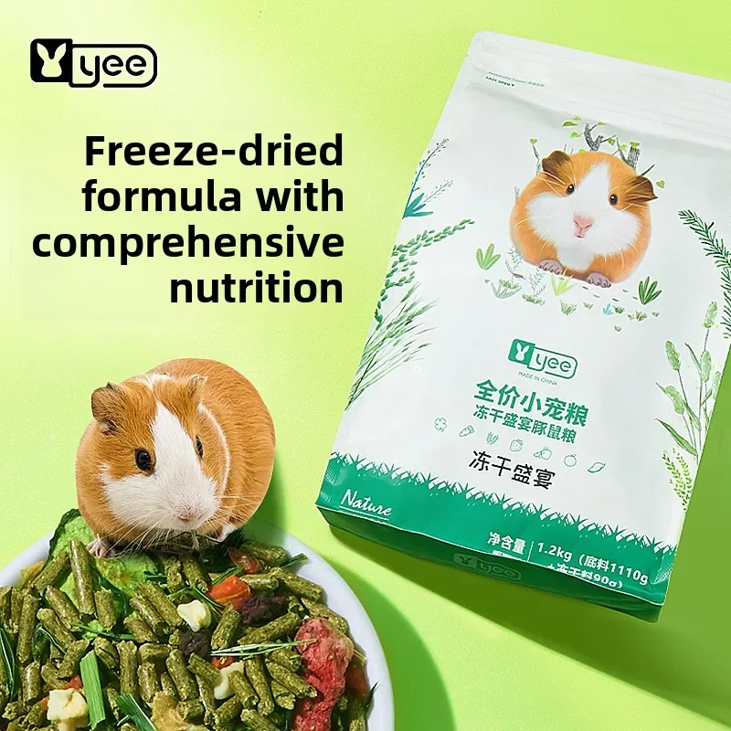 

Корм для морских свинок YEE — сублимированный праздник с сеном, фруктами и овощами | Цельнонатуральная полная диета для взрослых и детей, свинок морских