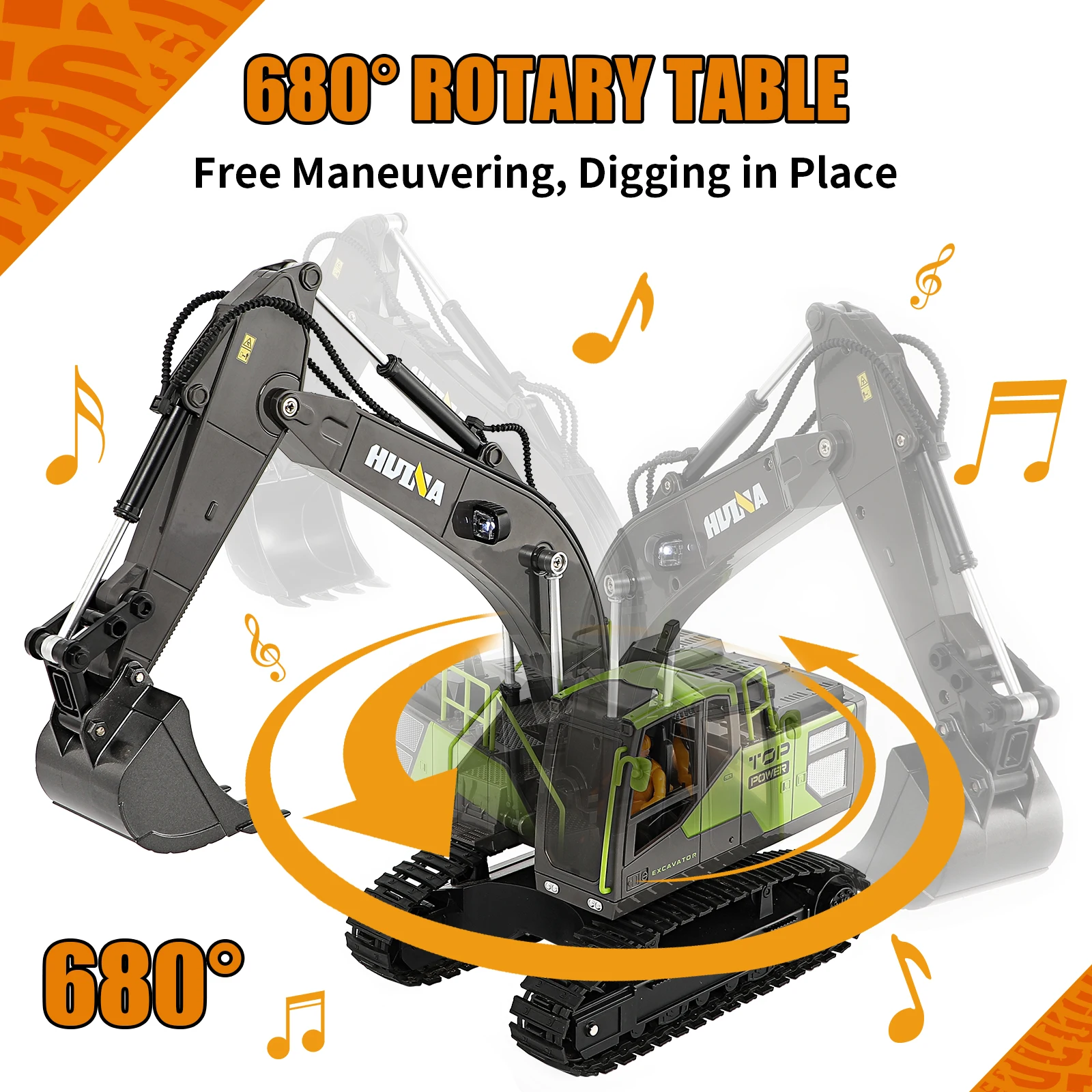 Remote Control Excavator Dump Truck Crawler 9CH 2.4Ghz RC Model Car Toy Alloy Simulation Construction Vehicle Gift 11 Channels