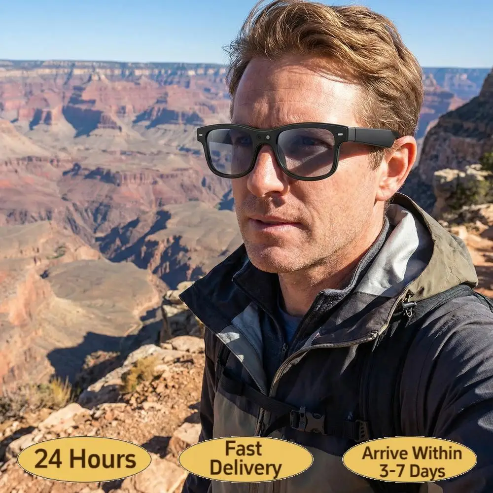 

Очки с аудио- и видеосъемкой, Bluetooth-камерой, функцией перевода в реальном времени на 160+ языков и линзами с изменением цвета для мужчин и женщин