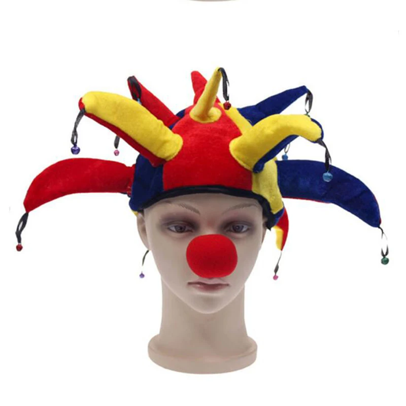 

Cosplay Fancy Clown Hat Creative Adult Children Clown Hat Carnival Party Accessories Clown Decorative Hat Dance Dress Up Props