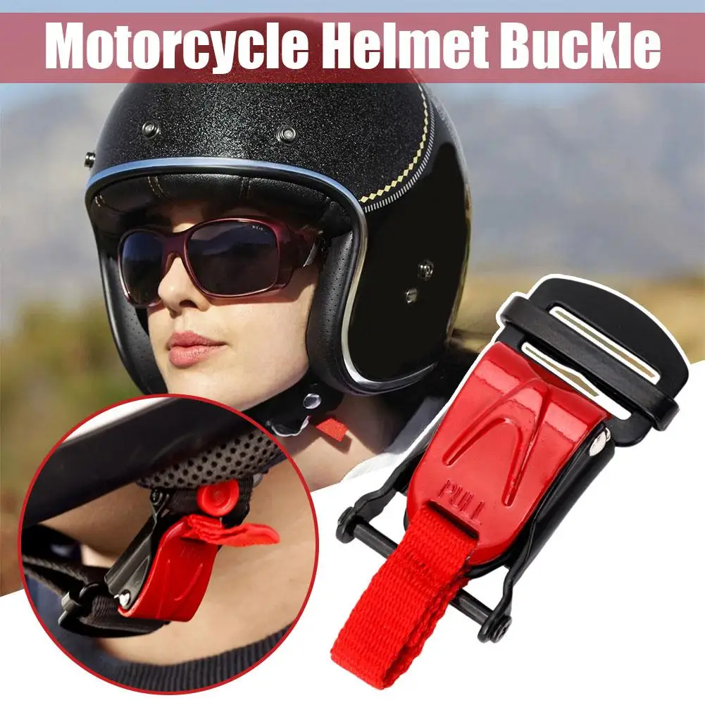 Motocicleta e bicicleta capacete fivela, clip chin strap, liberação rápida, puxar fivela para scooter, acessórios de bicicleta, X9r0, 1pc