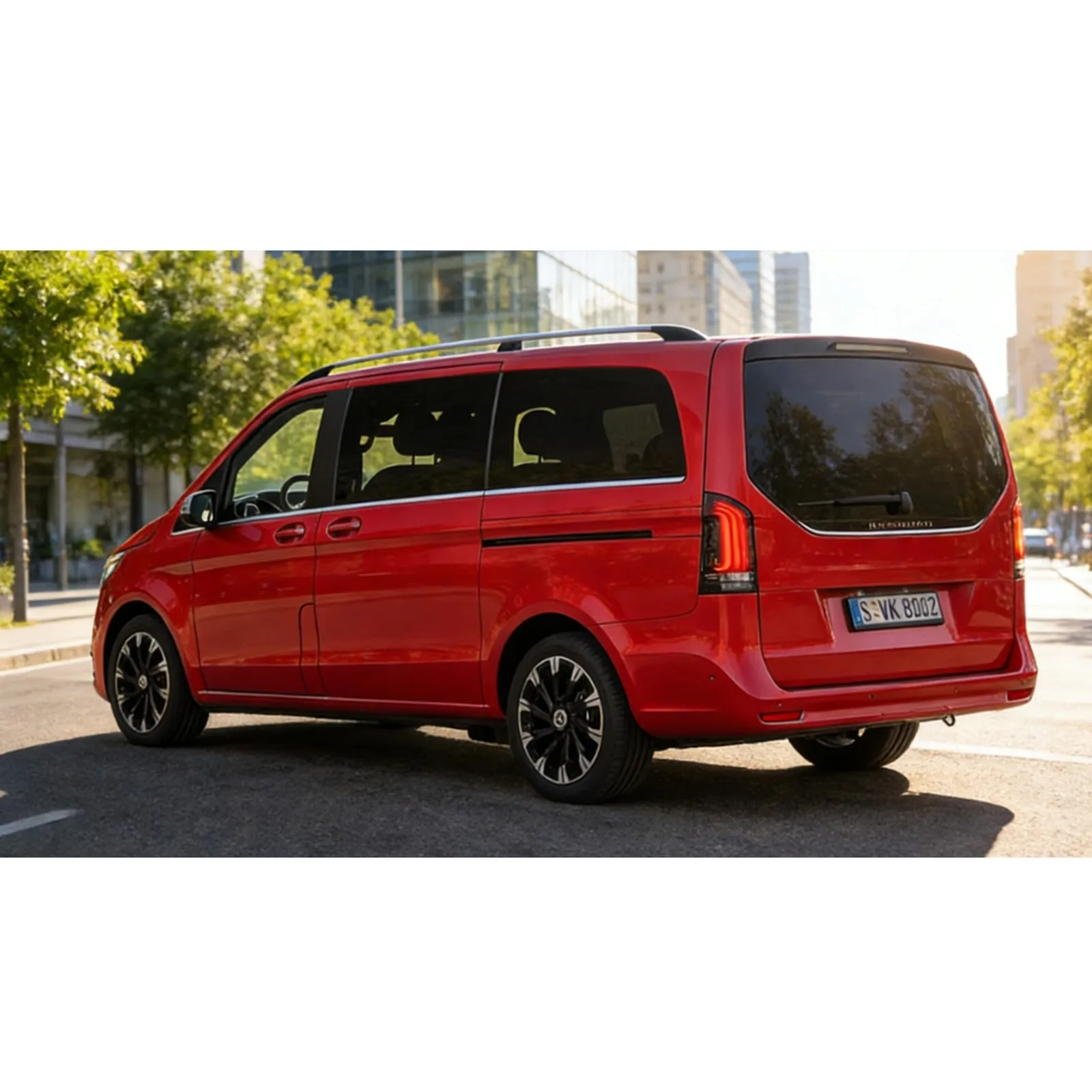LED-Rückleuchten für Mercedes Benz Vito 2016-2023, sequenzieller Blinker, schwarze Rückleuchten-Baugruppe [Nicht passend für V260/V220/V-Klasse] [Nicht passend für Vito Facelift-Modell] – Detail 4