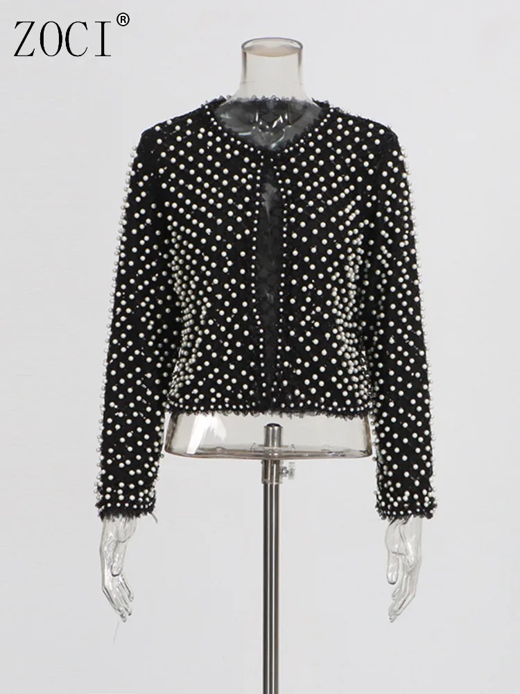 

ZOCI модный женский пиджак, прочный дизайн из бисера для похудения и лежания офисных леди, новинка лета 2023 г.