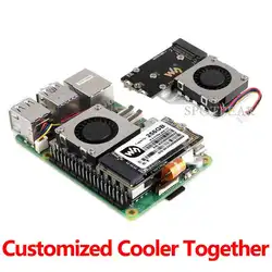 Raspberry Pi 5 PCIe to M.2 Mini NVMe SSD Board (E) With Customized Active Cooler Together